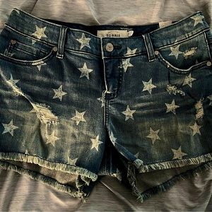 NEW*** Torrid NWT brand new size 10 frayed star shorts